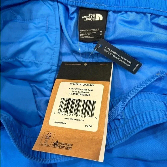 The North Face Women’s TNF Nylon Easy Pant Optic Blue X Large NWT - Picture 4 of 9